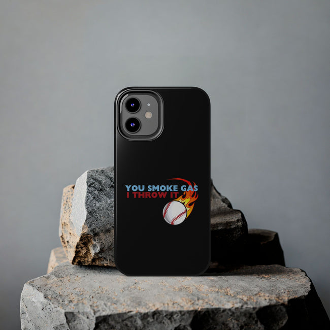 SMOKE GAS, THROW IT - Tough Phone Cases (Black)