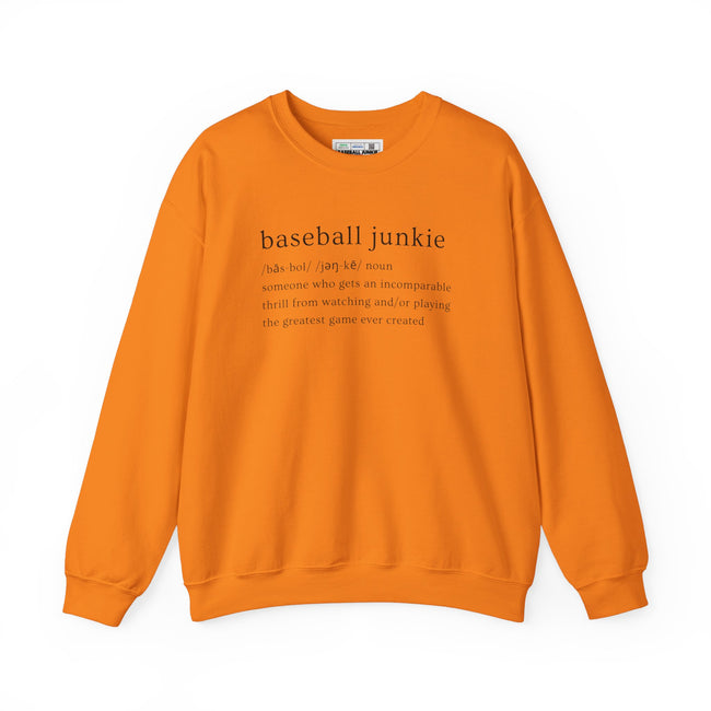 BASEBALL JUNKIE (Definition) - Unisex Heavy Blend™ Crewneck Sweatshirt