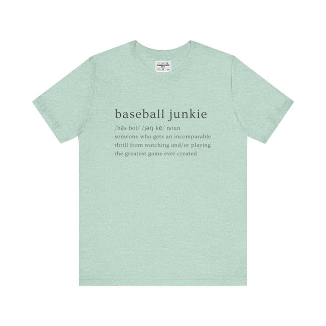 BASEBALL JUNKIE DEFINITION (LIGHT COLORS) - Unisex Heavy Cotton Tee