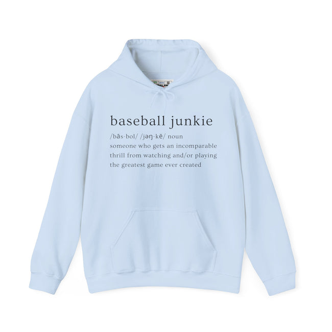 BASEBALL JUNKIE (definition hoodie- light colors)