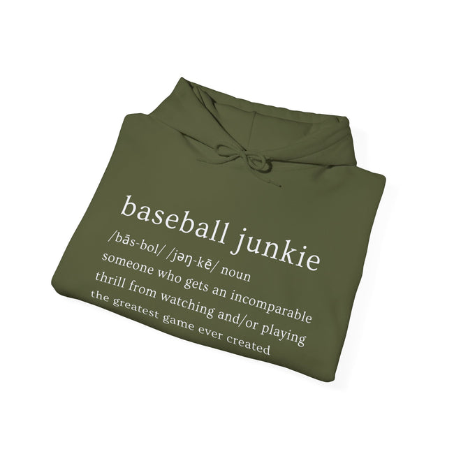 BASEBALL JUNKIE (definition hoodie-dark colors)
