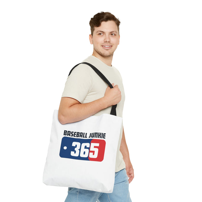 BASEBALL JUNKIE 365 - Tote Bag (White)