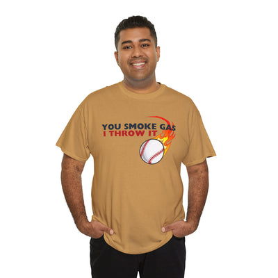 SMOKE GAS, THROW IT - Unisex Heavy Cotton Tee