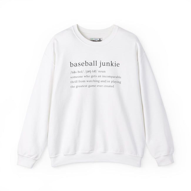BASEBALL JUNKIE (Definition) - Unisex Heavy Blend™ Crewneck Sweatshirt