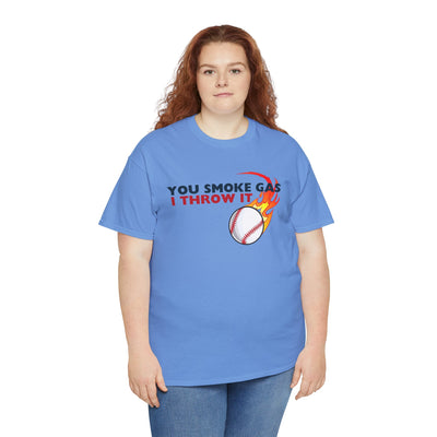 SMOKE GAS, THROW IT - Unisex Heavy Cotton Tee
