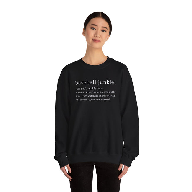 BASEBALL JUNKIE (Definition) - Unisex Heavy Blend™ Crewneck Sweatshirt