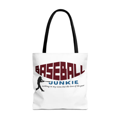 BASEBALL JUNKIE - Tote Bag (White)
