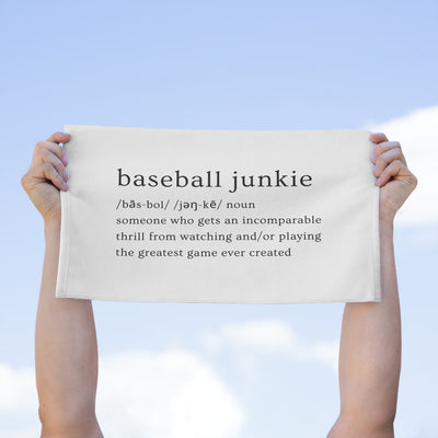 BASEBALL JUNKIE DEFINITION - Rally Towel (White)