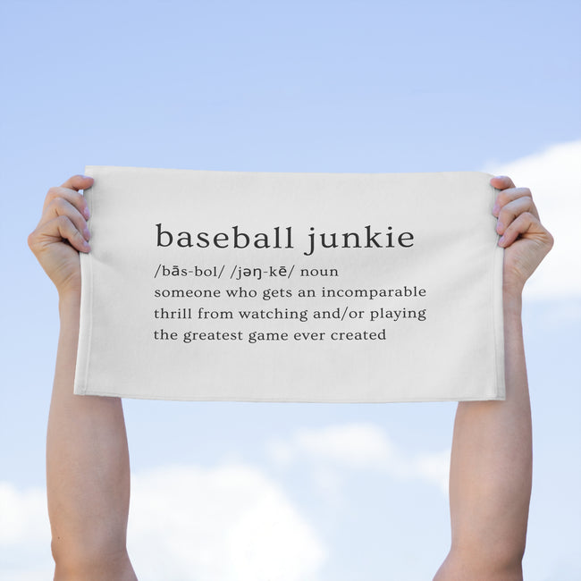 BASEBALL JUNKIE DEFINITION - Rally Towel (White)
