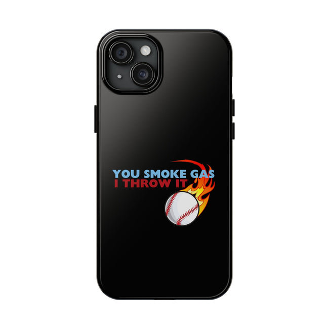 SMOKE GAS, THROW IT - Tough Phone Cases (Black)