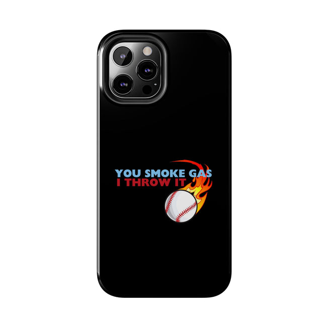SMOKE GAS, THROW IT - Tough Phone Cases (Black)