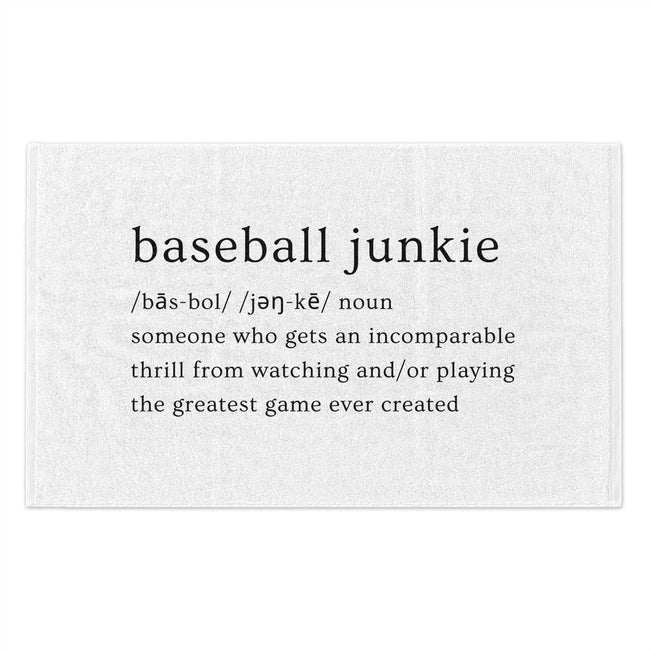 BASEBALL JUNKIE DEFINITION - Rally Towel (White)