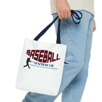 BASEBALL JUNKIE - Tote Bag (White)
