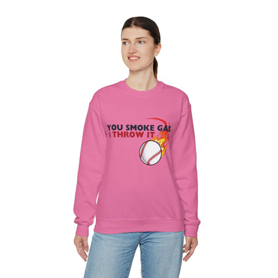 SMOKE GAS, THROW IT - Unisex Heavy Blend™ Crewneck Sweatshirt