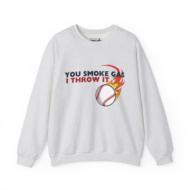 SMOKE GAS, THROW IT - Unisex Heavy Blend™ Crewneck Sweatshirt