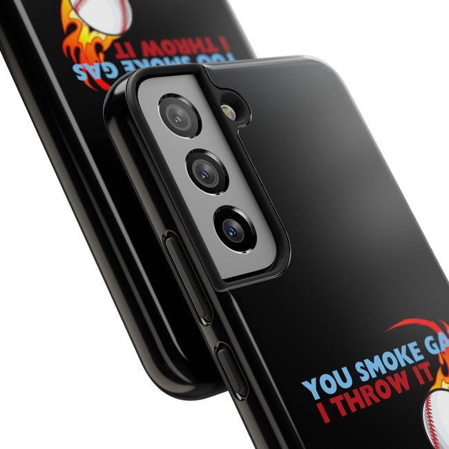 SMOKE GAS, THROW IT - Tough Phone Cases (Black)