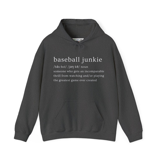 BASEBALL JUNKIE (definition hoodie-dark colors)