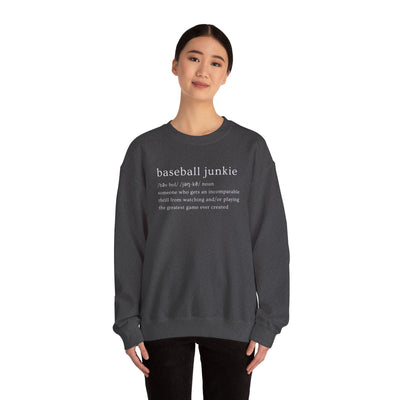 BASEBALL JUNKIE (Definition) - Unisex Heavy Blend™ Crewneck Sweatshirt