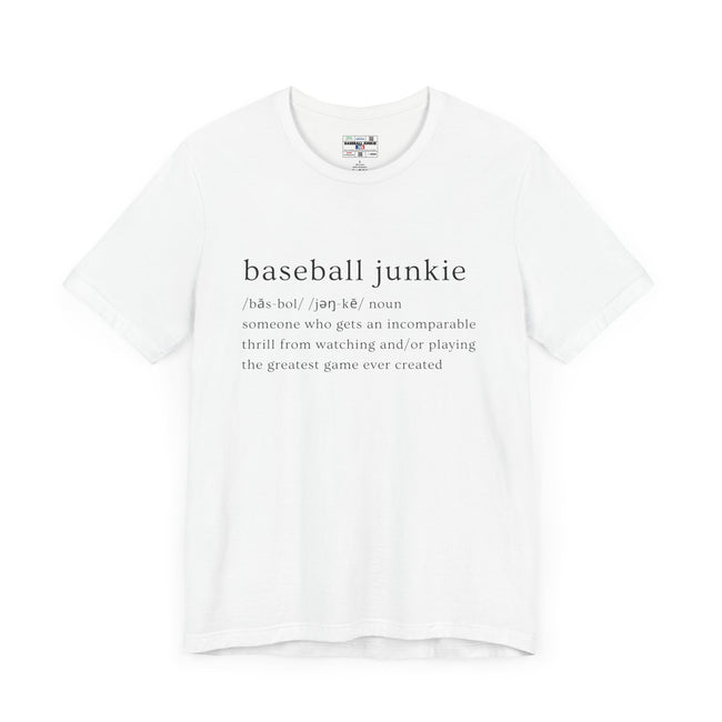 BASEBALL JUNKIE DEFINITION (LIGHT COLORS) - Unisex Heavy Cotton Tee