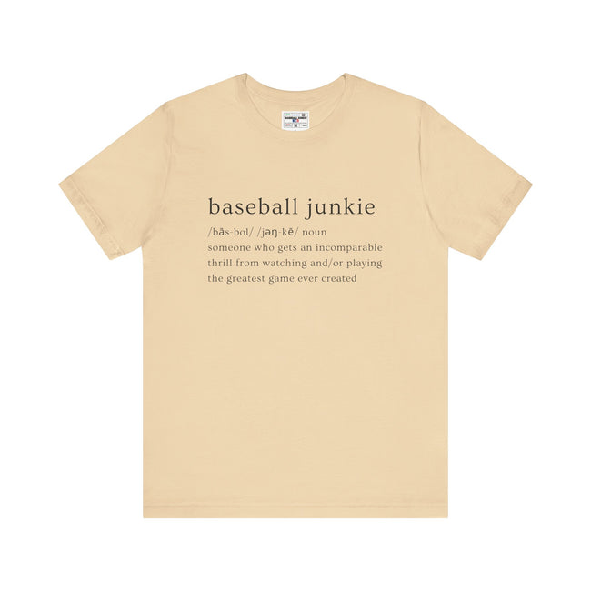 BASEBALL JUNKIE DEFINITION (LIGHT COLORS) - Unisex Heavy Cotton Tee