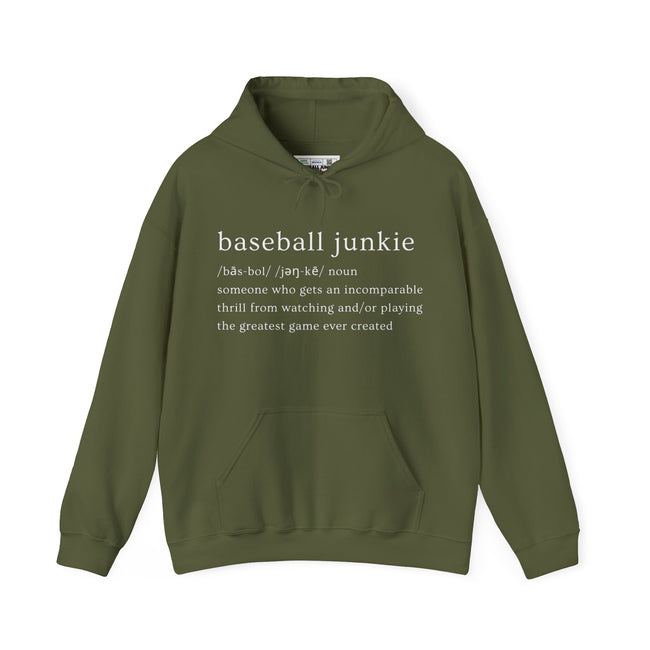 BASEBALL JUNKIE (definition hoodie-dark colors)