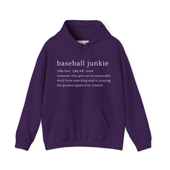 BASEBALL JUNKIE (definition hoodie-dark colors)