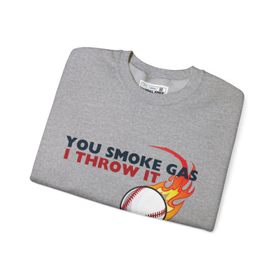 SMOKE GAS, THROW IT - Unisex Heavy Blend™ Crewneck Sweatshirt