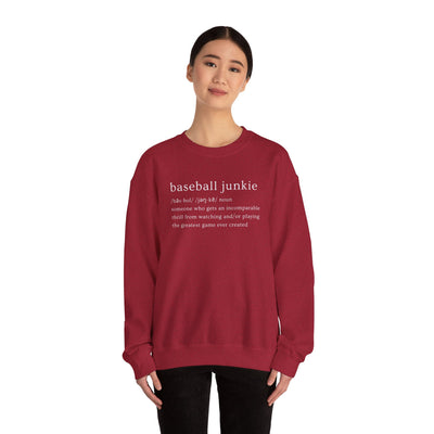 BASEBALL JUNKIE (Definition) - Unisex Heavy Blend™ Crewneck Sweatshirt