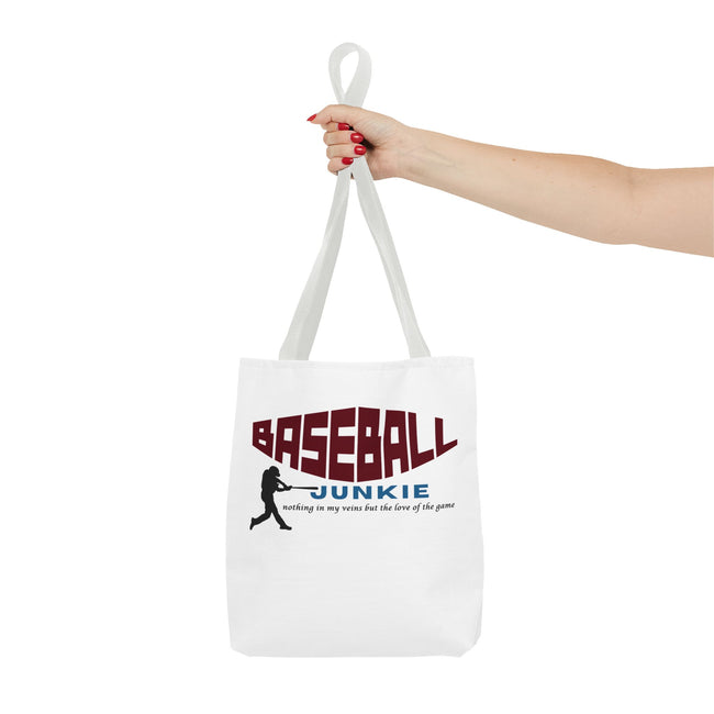BASEBALL JUNKIE - Tote Bag (White)