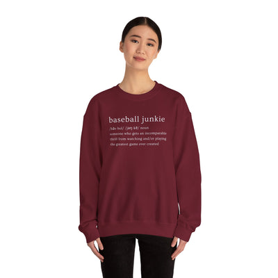 BASEBALL JUNKIE (Definition) - Unisex Heavy Blend™ Crewneck Sweatshirt