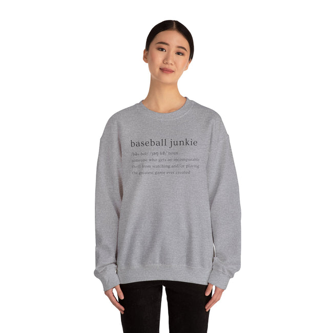 BASEBALL JUNKIE (Definition) - Unisex Heavy Blend™ Crewneck Sweatshirt