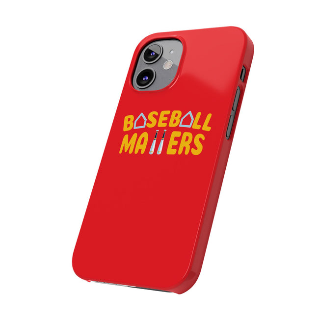 BASEBALL MATTERS - Slim Phone Cases (Red)