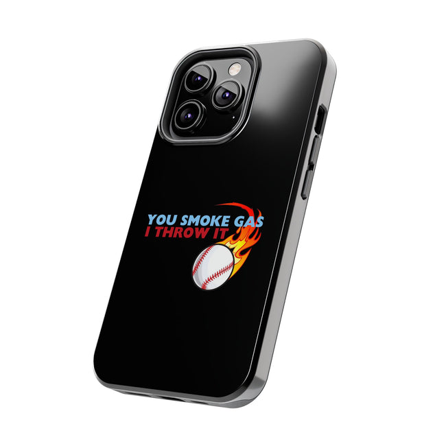 SMOKE GAS, THROW IT - Tough Phone Cases (Black)