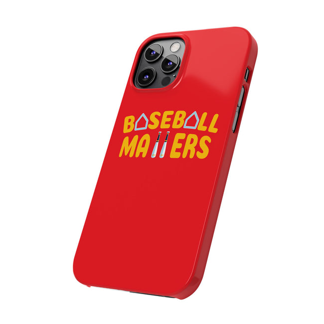 BASEBALL MATTERS - Slim Phone Cases (Red)