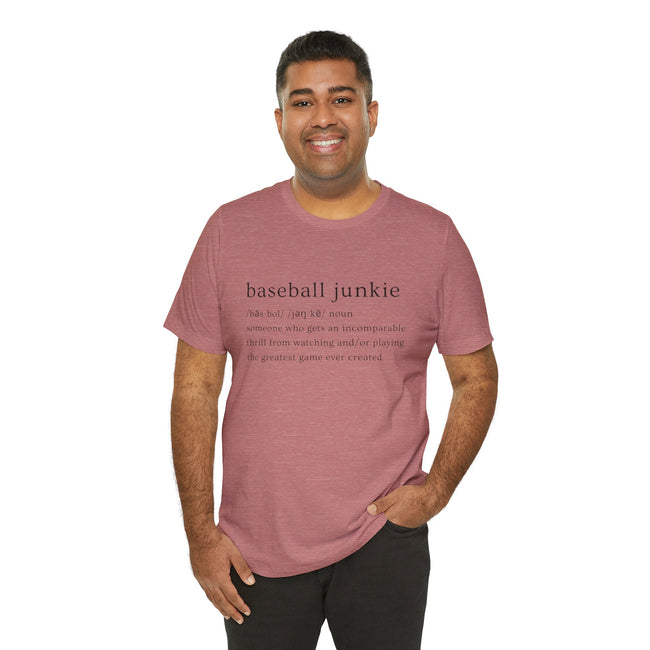BASEBALL JUNKIE DEFINITION (LIGHT COLORS) - Unisex Heavy Cotton Tee