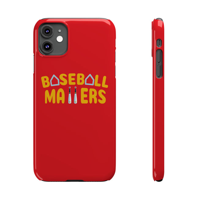 BASEBALL MATTERS - Slim Phone Cases (Red)