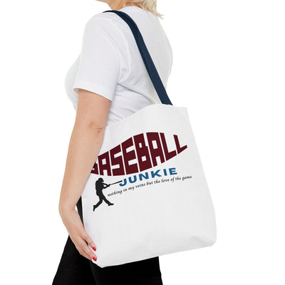 BASEBALL JUNKIE - Tote Bag (White)