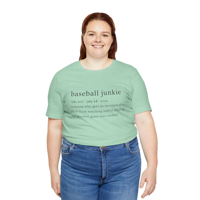 BASEBALL JUNKIE DEFINITION (LIGHT COLORS) - Unisex Heavy Cotton Tee