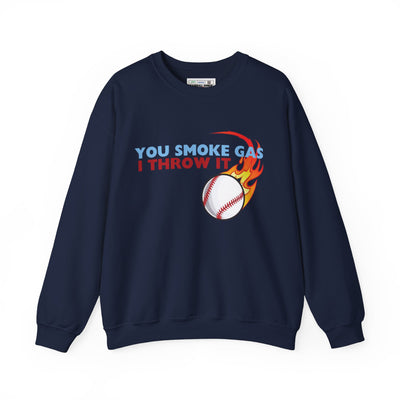 SMOKE GAS, THROW IT - Unisex Heavy Blend™ Crewneck Sweatshirt