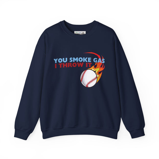 SMOKE GAS, THROW IT - Unisex Heavy Blend™ Crewneck Sweatshirt