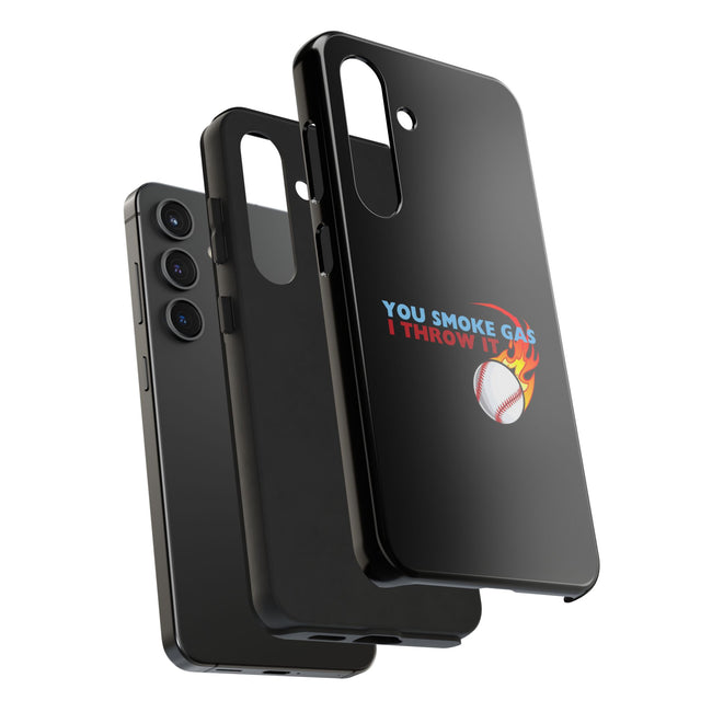 SMOKE GAS, THROW IT - Tough Phone Cases (Black)