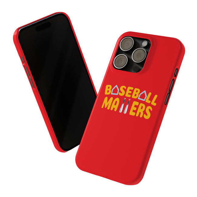 BASEBALL MATTERS - Slim Phone Cases (Red)