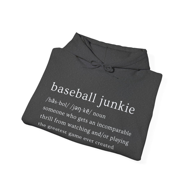 BASEBALL JUNKIE (definition hoodie-dark colors)