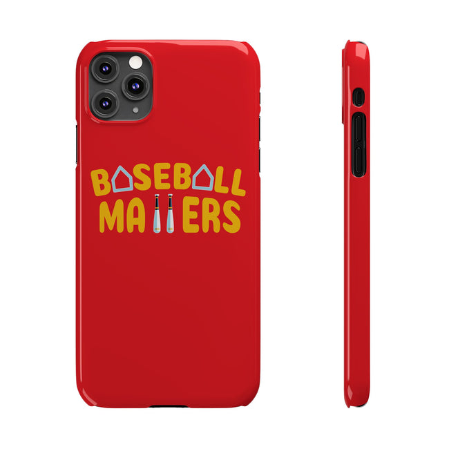 BASEBALL MATTERS - Slim Phone Cases (Red)