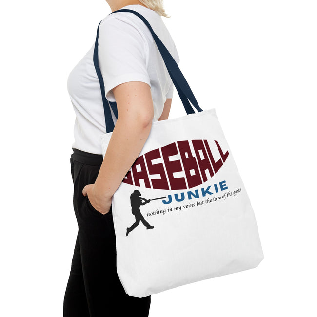 BASEBALL JUNKIE - Tote Bag (White)
