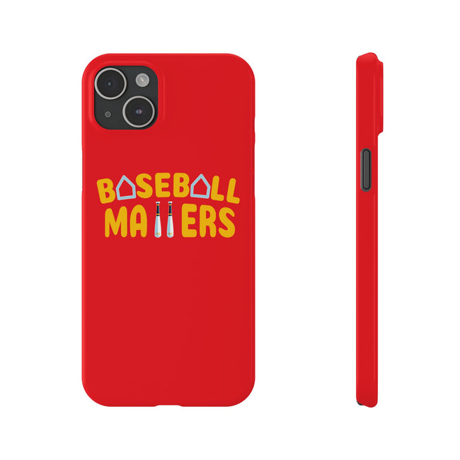 BASEBALL MATTERS - Slim Phone Cases (Red)