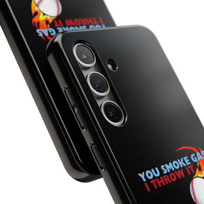 SMOKE GAS, THROW IT - Tough Phone Cases (Black)