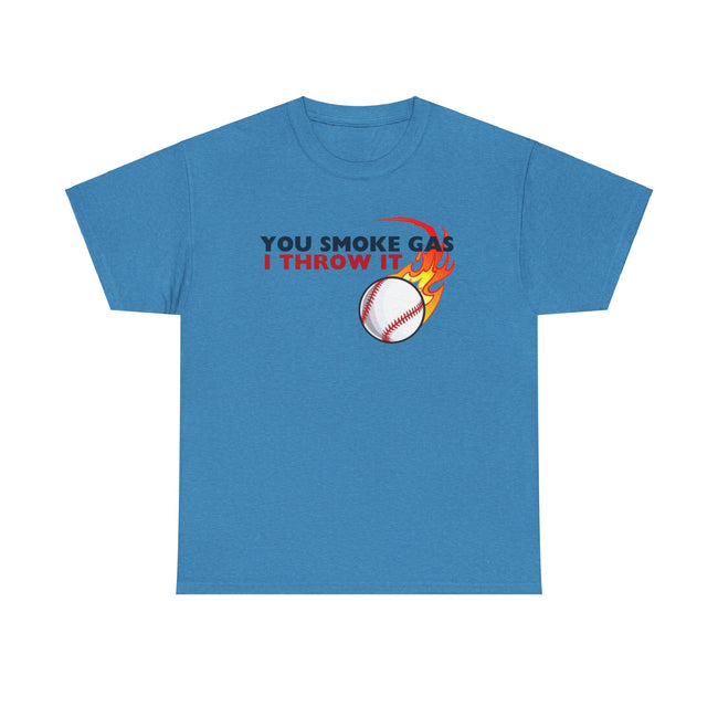 SMOKE GAS, THROW IT - Unisex Heavy Cotton Tee