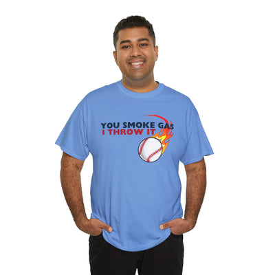 SMOKE GAS, THROW IT - Unisex Heavy Cotton Tee