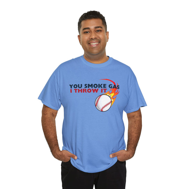SMOKE GAS, THROW IT - Unisex Heavy Cotton Tee